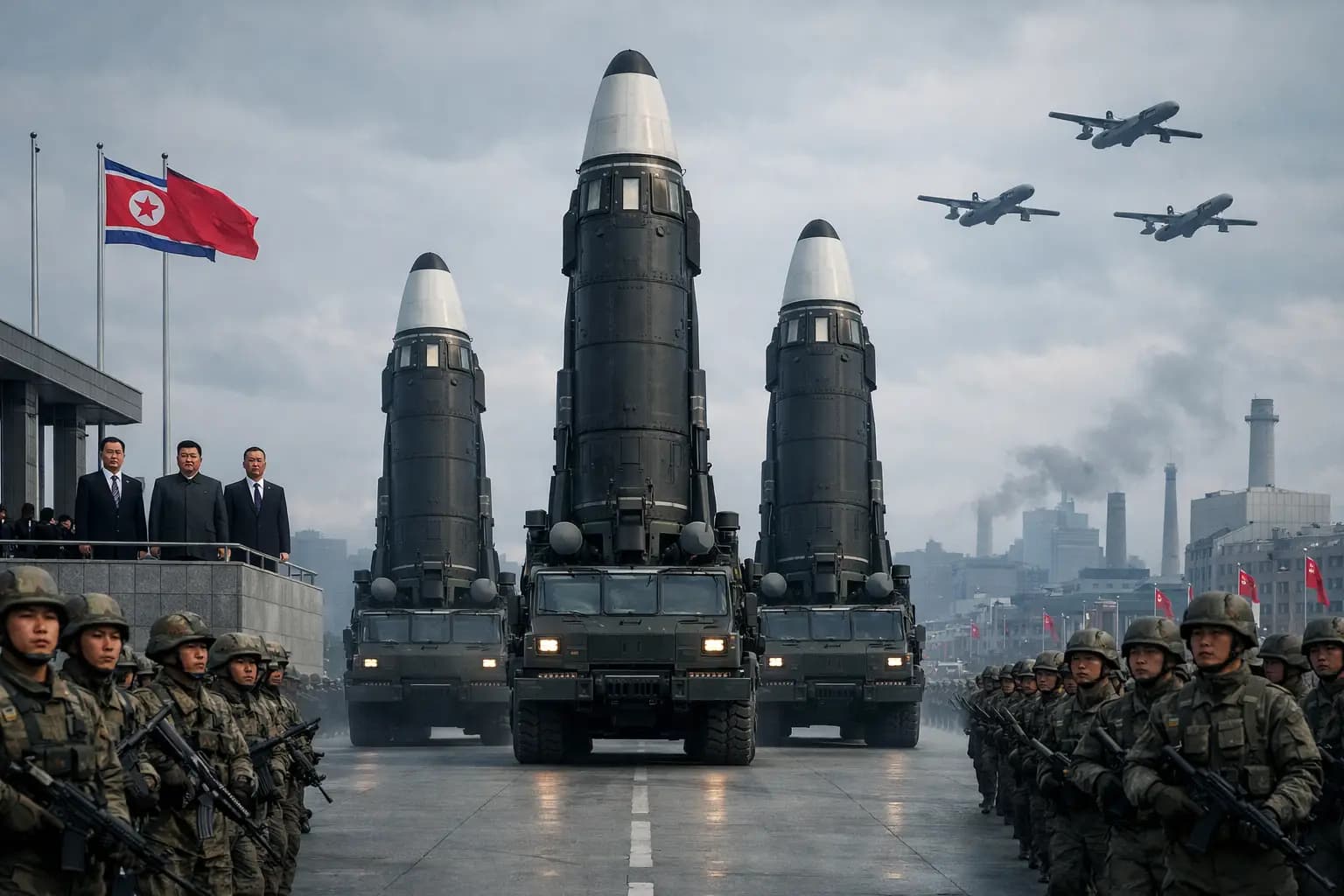 Military Parade in Pyongyang Beijing Keeps Building up North Korea as a Manufacturing and Military Base to Pressure the U.s. and Its Allies