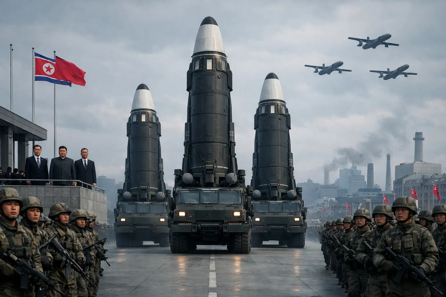 Military Parade in Pyongyang Beijing Keeps Building up North Korea as a Manufacturing and Military Base to Pressure the U.s. and Its Allies