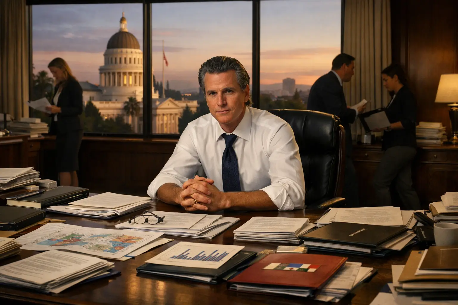 The Race for Democratic Party Leadership Newsom Leverages His Final Year as Governor to Consolidate the Moderate Electorate